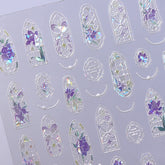 Shell Nail Sticker - Stained Glass Window